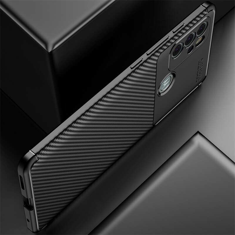 Ốp điện thoại silicon sợi carbon chống sốc cho Motorola Moto G60S G50 G30 edge 2021 G10 power S G100 20 Pro Lite plus