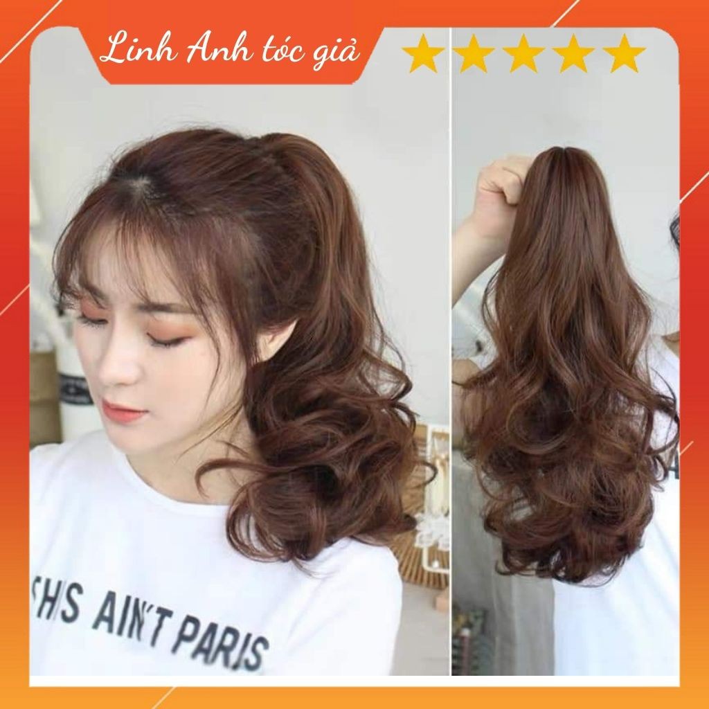 Tóc giả kẹp ngoạm xoăn sóng 30cm loại đẹp [Video + ảnh thật]