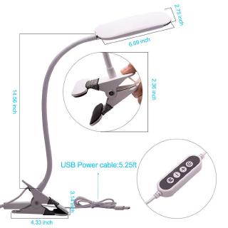 Đèn Đọc Sách Kẹp Bàn 3 Màu 11 Cấp Độ 5w