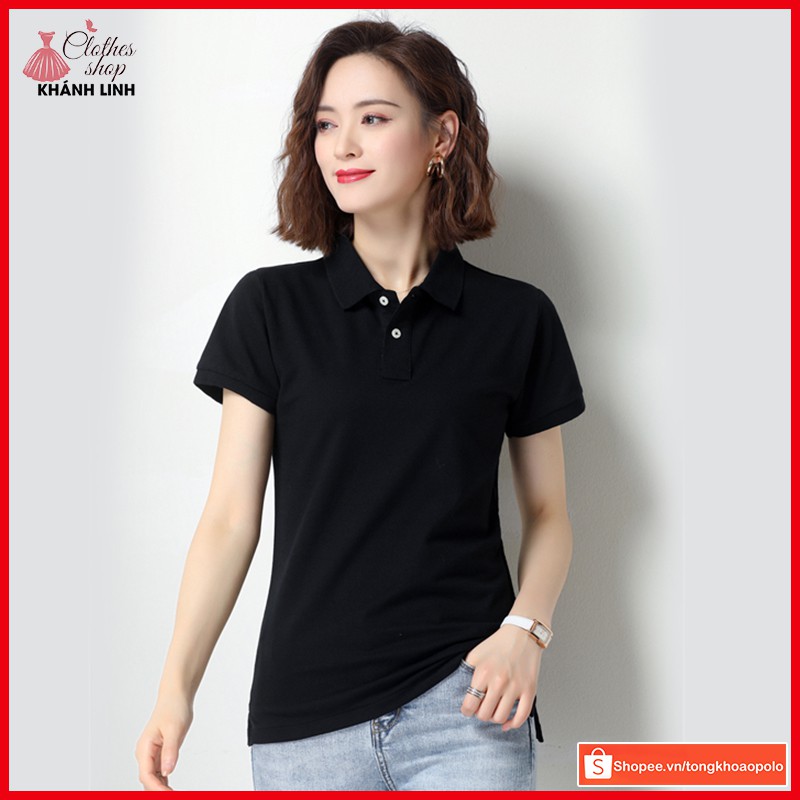 Áo polo nữ tay ngắn cổ trụ thể thao chất liệu CVC cao cấp dày dặn, thoáng mát, không nhăn xù, hàng Việt Nam xuất khẩu | BigBuy360 - bigbuy360.vn