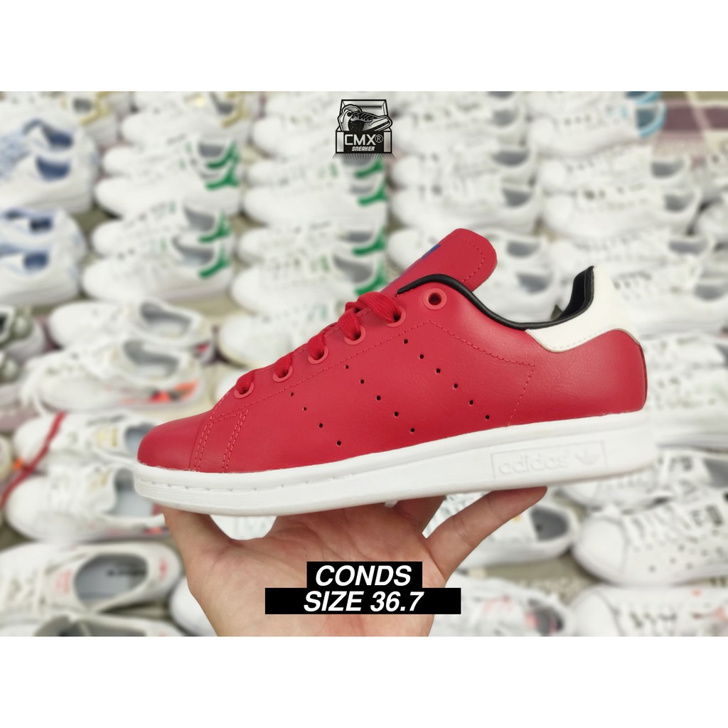 😘 [ HÀNG CHÍNH HÃNG ] Giày Adidas Stan Smith Core Red Reflective - Size 36.7 - REAL AUTHETIC 100%