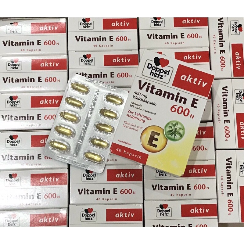 Viên uống Doppelherz Aktiv Vitamin E 600N, 40v