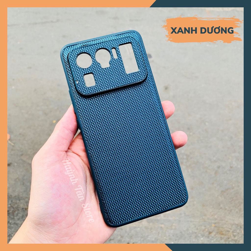 Ốp lưng xiaomi 11 ultra mi 12 pro 12x 12s ultra vân VẢI NYLON nhiều màu chống bám vân tay bảo vệ camera huỳnh tân store