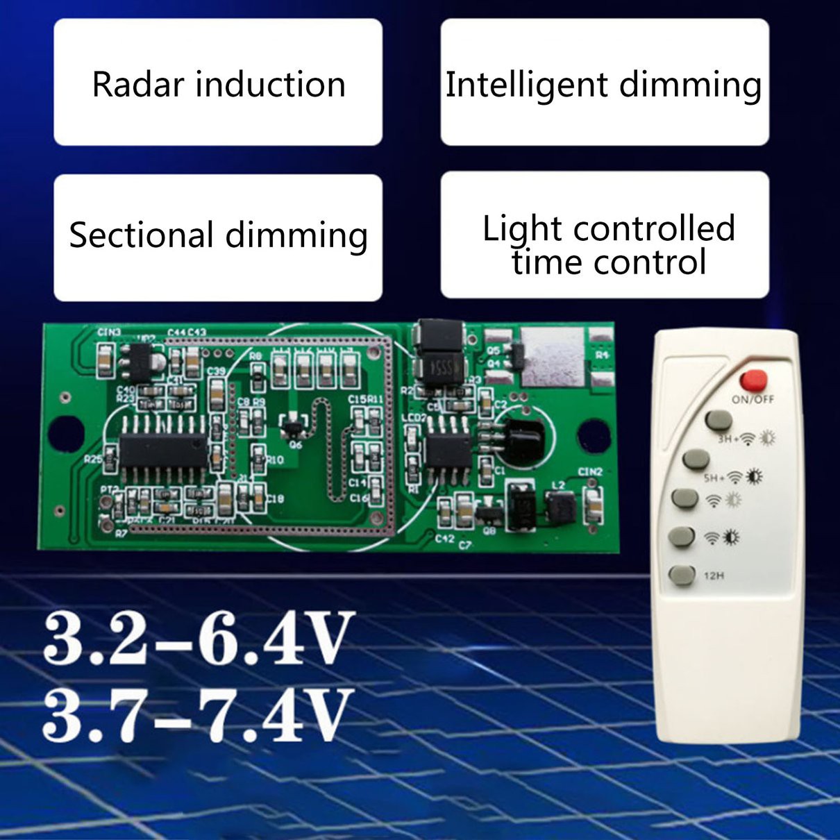 Bảng Mạch Đèn Năng Lượng Mặt Trời Cảm Biến Radar Cho Lò Vi Sóng