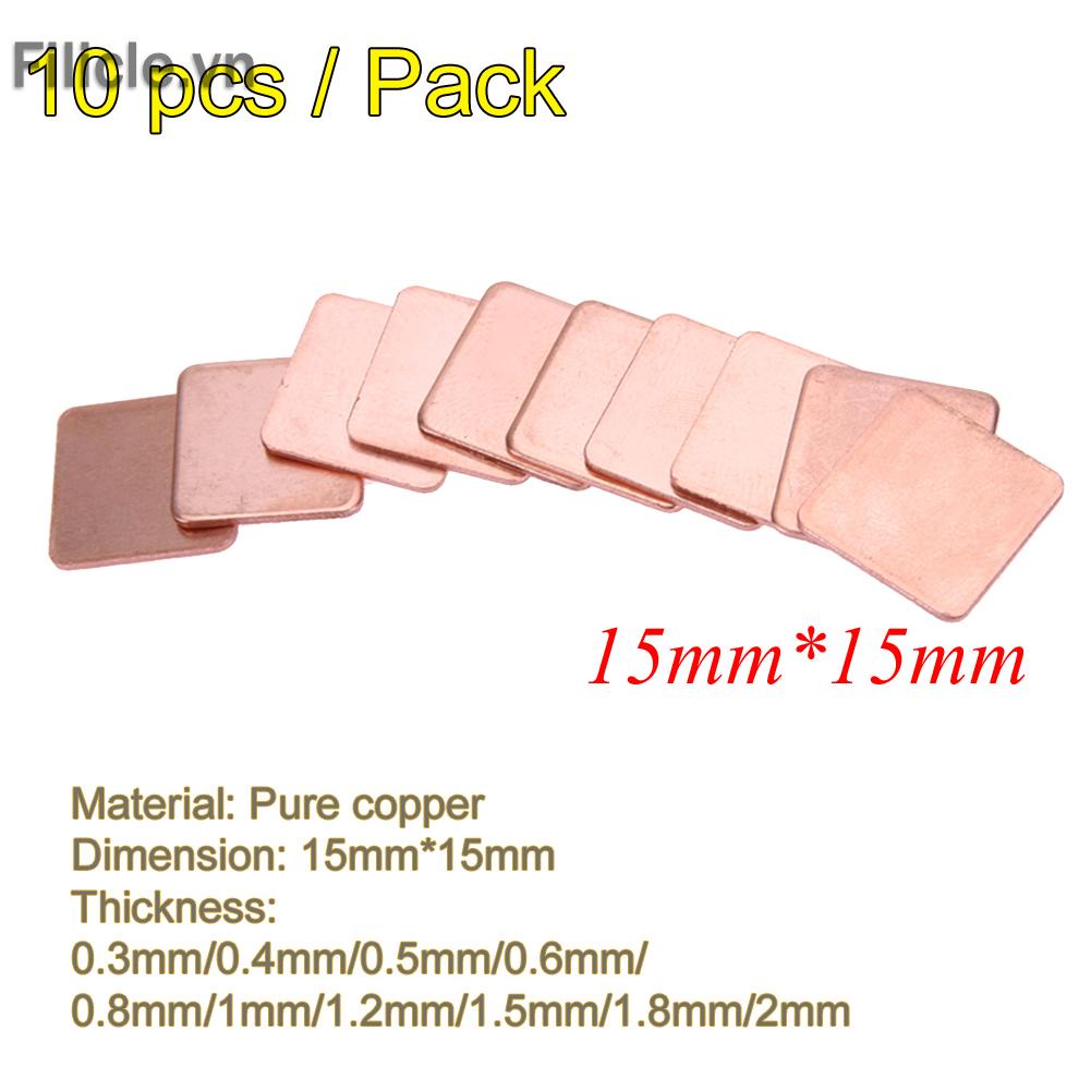 Set 10 Miếng Đồng Tản Nhiệt 15mm X 15mm 0.3mm Sang 2mm Cho Laptop | BigBuy360 - bigbuy360.vn
