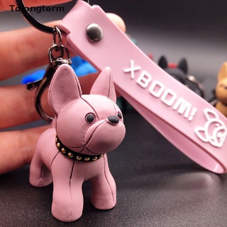 Tolongterm> Fashion French Punk Bulldog Keychain Leather Dog Keychains For Women/Men's Bag well