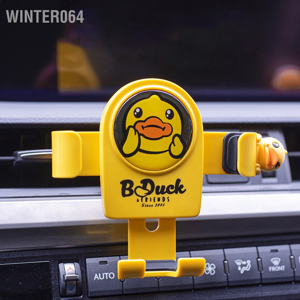 Giá đỡ điện thoại trên ô tô Hình catoon dễ thương Thiết kế lỗ thông hơi ổn định Tản nhiệt với đệm silicon mềm Winter064