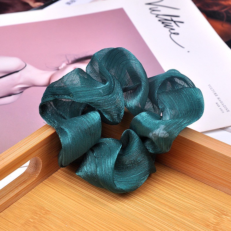 Chun scrunchies vải organza lấp lánh cực sang