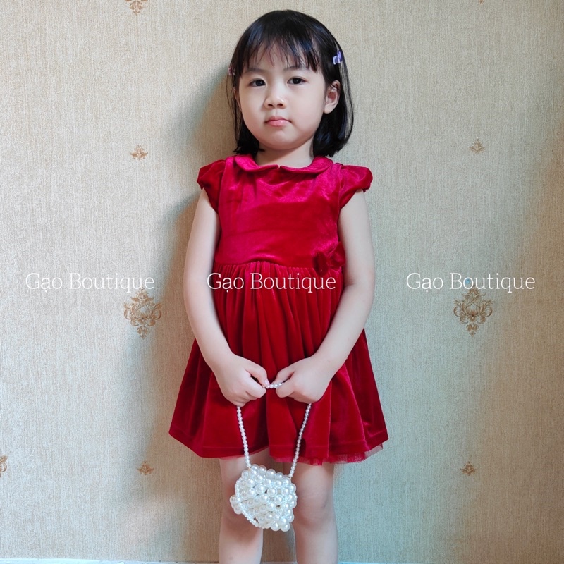 Túi xách mini đính ngọc trai nhựa cho bé gái