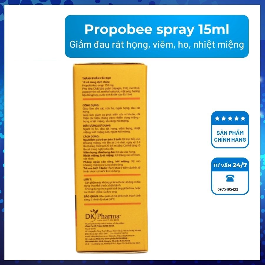 Xịt giảm ho PROPOBEE spray - Cắt nhanh cơn ho , đau họng , long đờm hiệu quả.