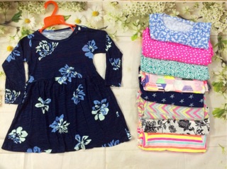 Set 4 váy cotton thu đông cho bé gái