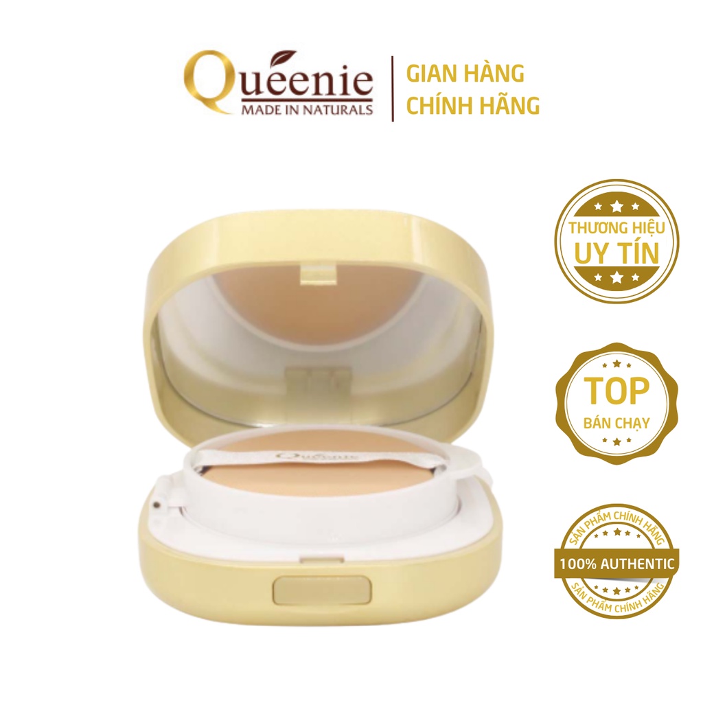 Phấn Nước Trang Điểm Queenie Trắng Da Chống Nắng Kiềm Dầu 15g