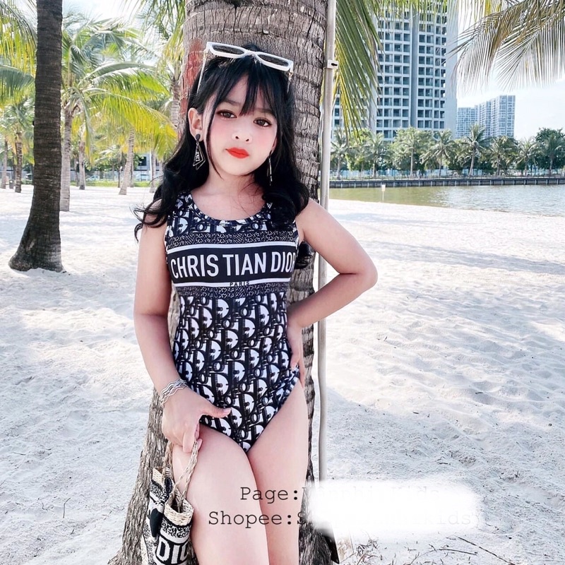 Bikini bé gái 1 mảnh liền thân size nhí+đại 10-40kg, đồ bơi bé gái liền thân