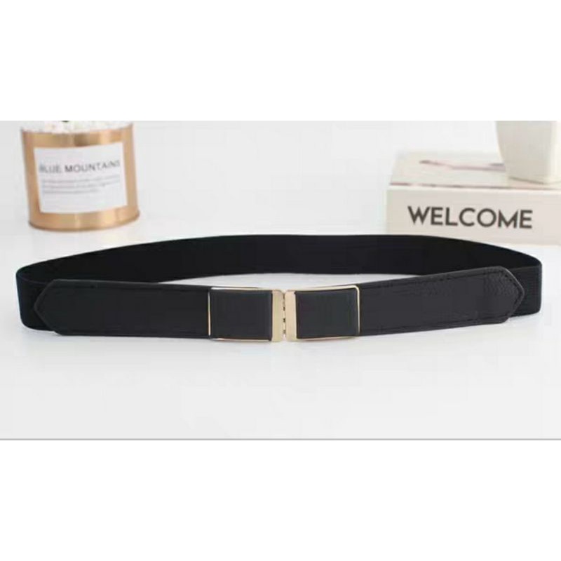 Dây nịt nữ thắt lưng nữ đai váy bản nhỏ 2cm màu đen