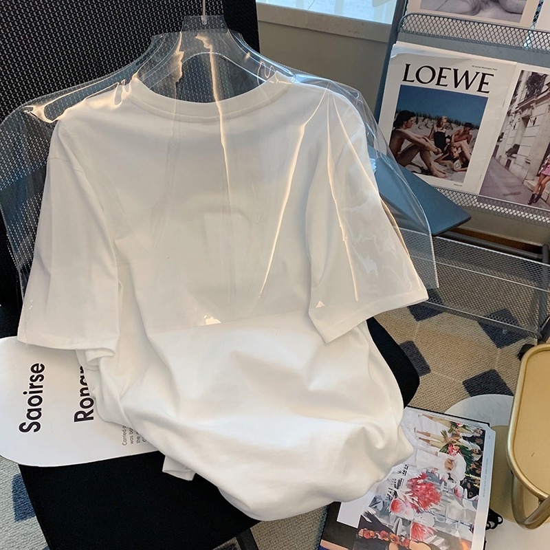 Áo Thun HIIXIIVI T-Shirt Tay Ngắn Cổ Tròn In Hình Hoàng Hôn Thời Trang Mùa Hè Phong Cách Hàn Quốc Dành Cho Nữ 2022
