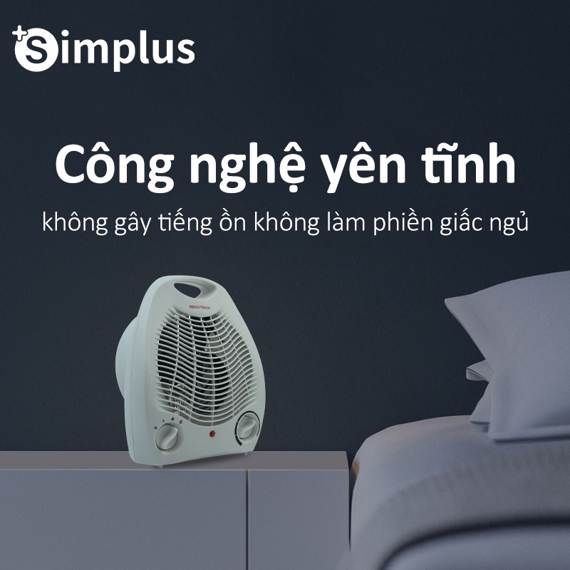 【Ready Stock】Máy sưởi  Simplus máy sưởi gia đình mini 2000W Máy sưởi phòng tắm phòng ngủ máy sưởi nhỏ nóng nhanh