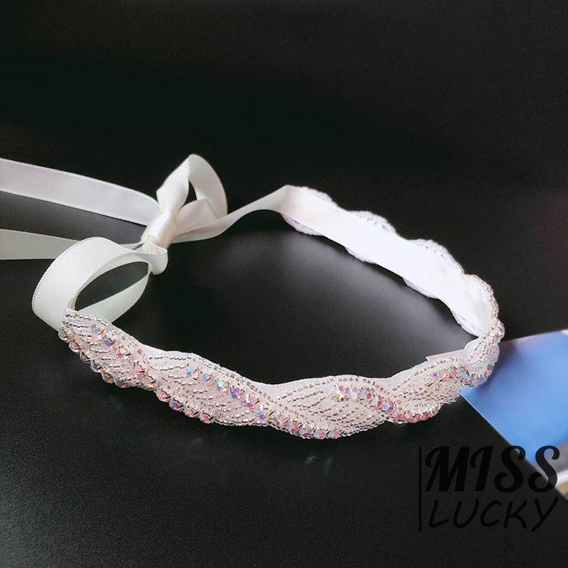 Cài tóc trang điểm đính đá lấp lánh thời trang thanh lịch cho nữ