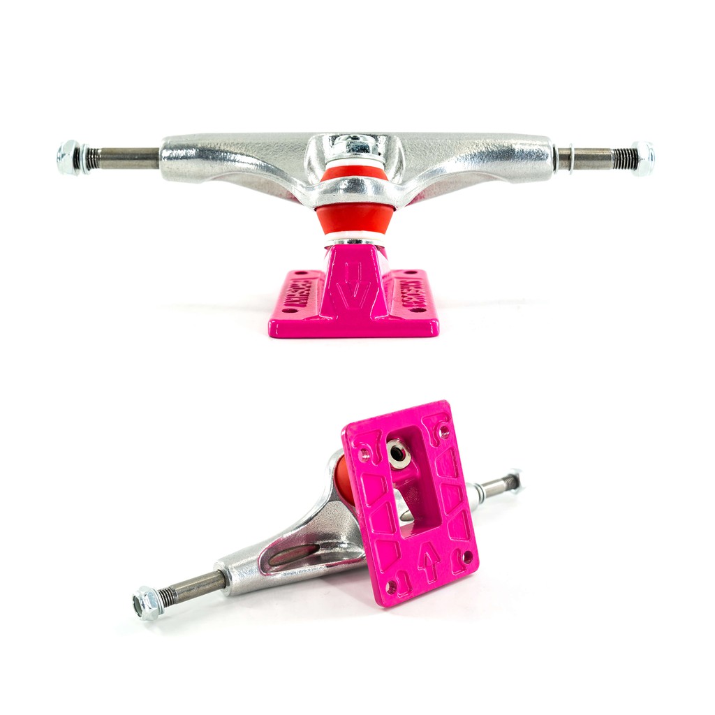 Trục ván trượt chuyên nghiệp Châu Âu- DROSHKY FLASH ROSE RED/SILVER HOLLOW LIGHTS TRUCKS 5.25