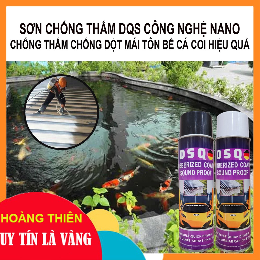 [2 MÀU SƠN]Bình Xịt Chống Thấm Tường - Sơn Chống Thấm - Keo Chống Dột Mái Tôn - Ngói, Bể Cá, Đường Ống Rỉ Nước - DSQ