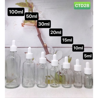 Chai lọ thủy tinh bóp giọt - Lọ chiết tinh dầu [5ml/10ml/20ml/30ml/50ml/100ml]
