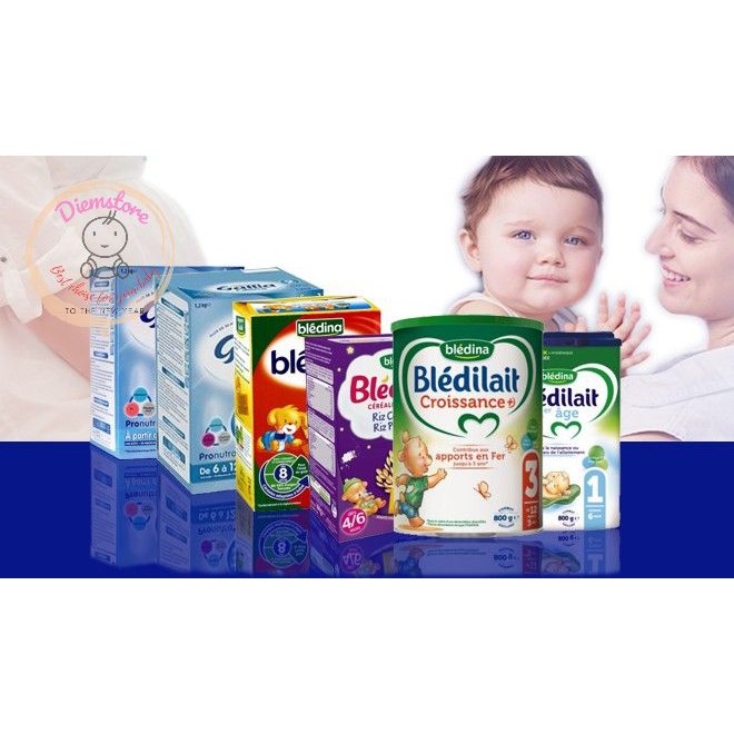 [Mẫu mới]Sữa bột Bledilait Bledina Pháp số 1 2 3 4 hộp 900gr