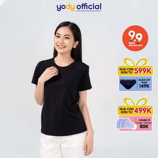 Áo phông Yody nữ cổ tròn mềm mịn thấm hút APN3972
