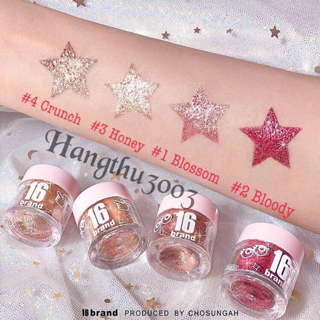 Nhũ Mắt Kim Tuyến 16brand Candy Rock Pearl Powder | BigBuy360 - bigbuy360.vn