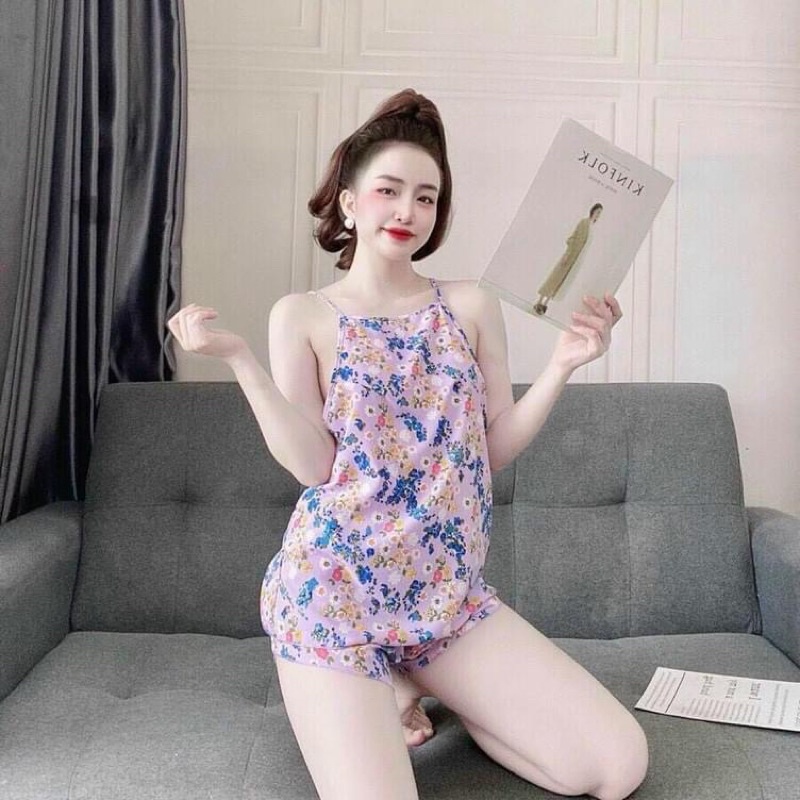 Đồ bộ,đồ ngủ yếm sexy vải lụa hàn cực đẹp | BigBuy360 - bigbuy360.vn