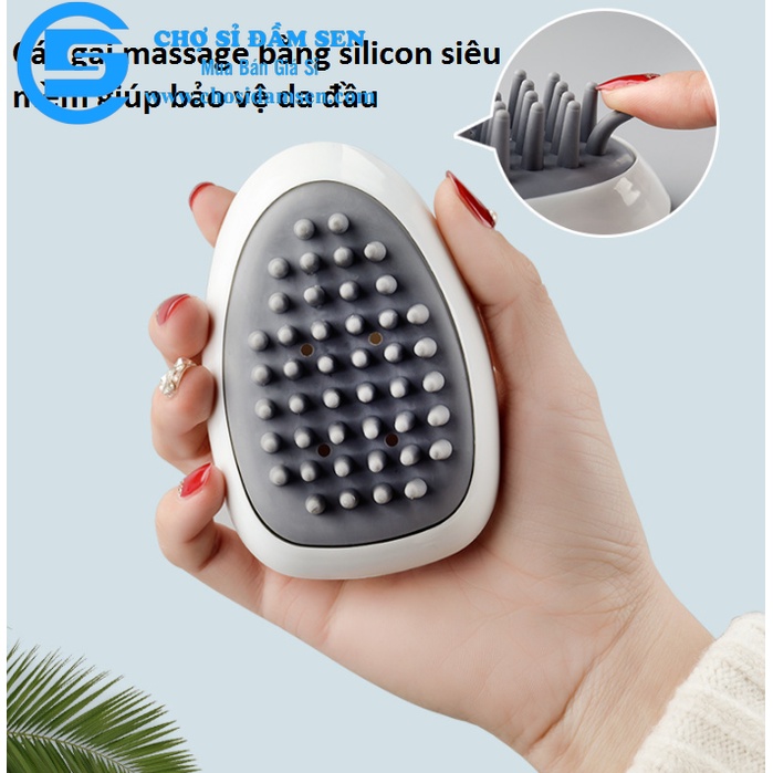 Lược gội đầu massage, lược gội đầu bằng silicon, dụng cụ massage đầu khi tắm siêu tiện dụng G338-Luocgoidau-CC