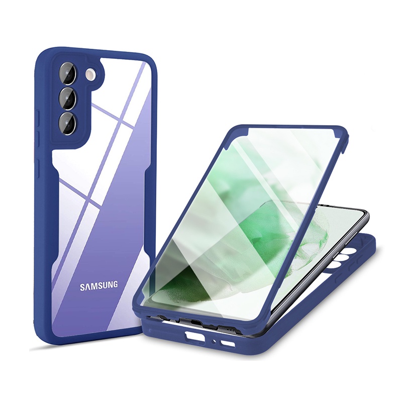 360 Full Protect Double Sided Clear Phone Case For Samsung Galaxy A53 5G A73 5G S22 S22 Plus S22 Ultra A13 LTE 4G M52 5G A03 Core Lens Protect Anti Fall Cover