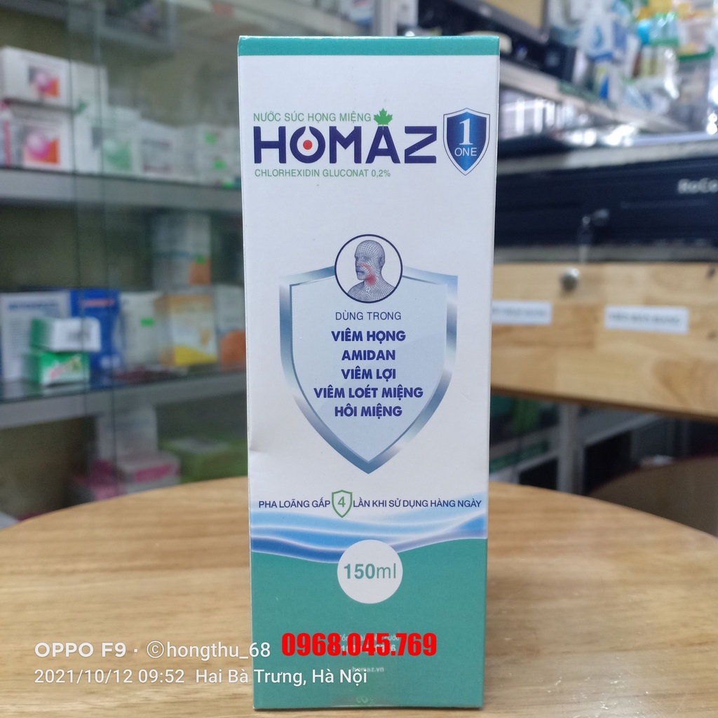 Nước súc họng-miệng HOMAZ ONE - Xử lý viêm đau rát họng hay tái phát