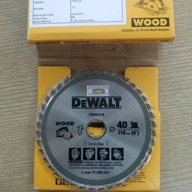 DW03410 Lưỡi cưa gỗ 110mm 40T Chính hãng Dewalt
