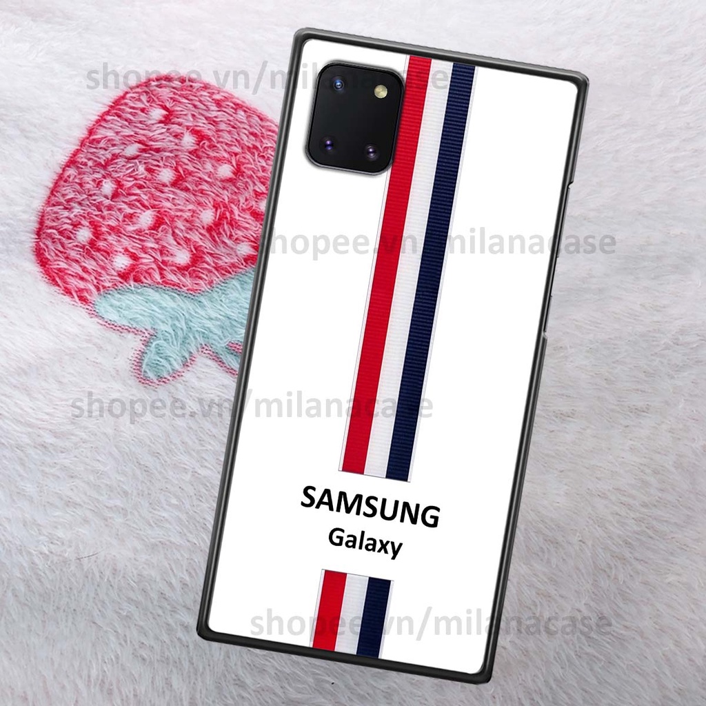 Ốp Samsung Note 10 Lite in giả da phong cách thể thao, cá tính, thời trang