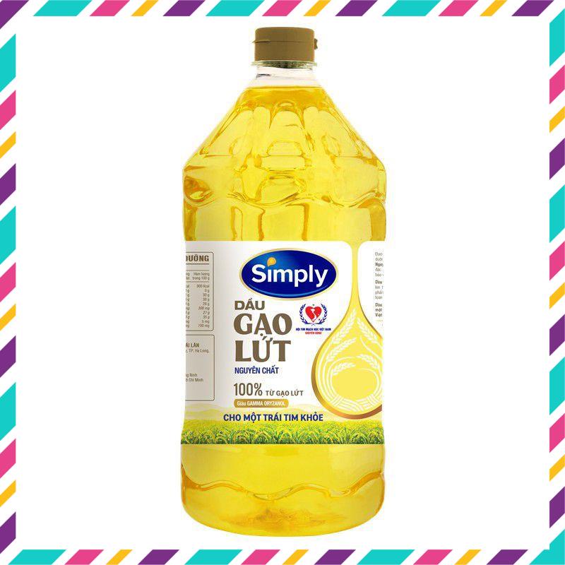 Dầu gạo lứt Simply chai 2 lít