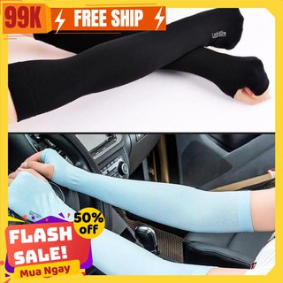 Ống tay chống nắng co dãn vải lanh cao cấp
