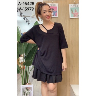 Áo kiểu BIGSIZE Len kh o é t 1 bên 16428