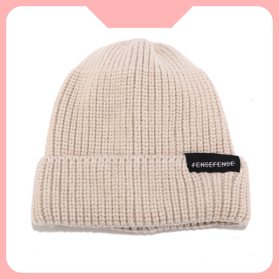 Mũ Len Nam Nữ, Nón Len Chất Đan Dày Dặn Trơn Phối FENSEFENSE Phong Cách Hàn Quốc Thời Trang Unisex Thu Đông - Mã NL004