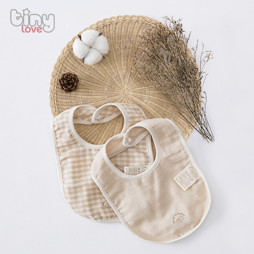 Yếm Muslin Cotton Organic 2 lớp cho bé từ sơ sinh tới 2 tuổi Comfybaby - Sợi bông hữu cơ, an toàn  - Phù hợp Thu Đông