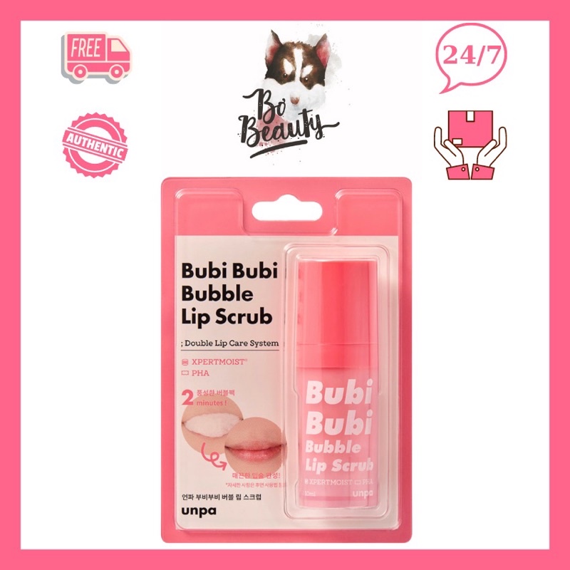 Tẩy Tế Bào Chết Môi Sủi Bọt Bubi Bubi Bubble Lip Scrub By Unpa