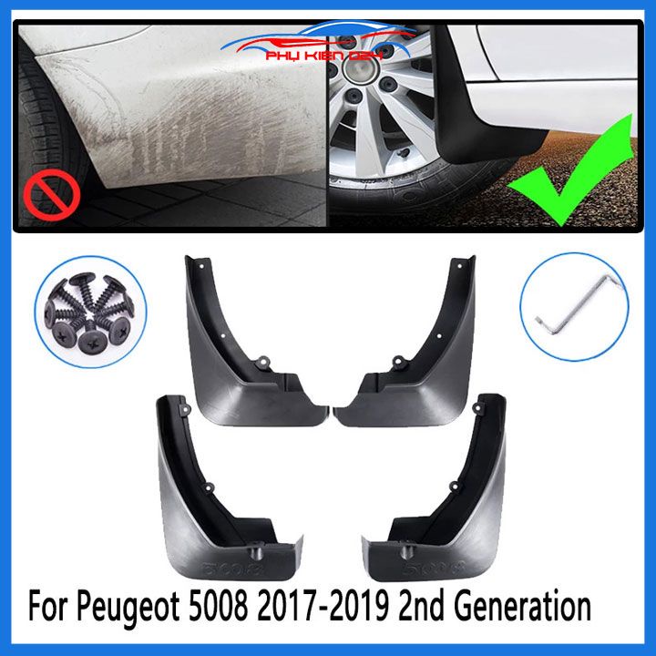 Bộ 4 chắn bùn Peugeot 5008 2017-2018-2019 chuẩn theo xe