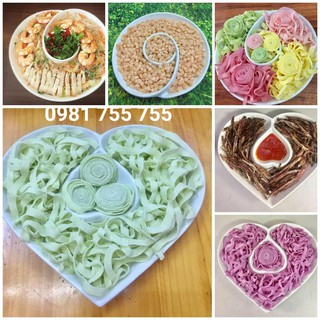 Đĩa đựng đồ ăn hình trái tim , hàng gốm sứ bát tràng cao cấp