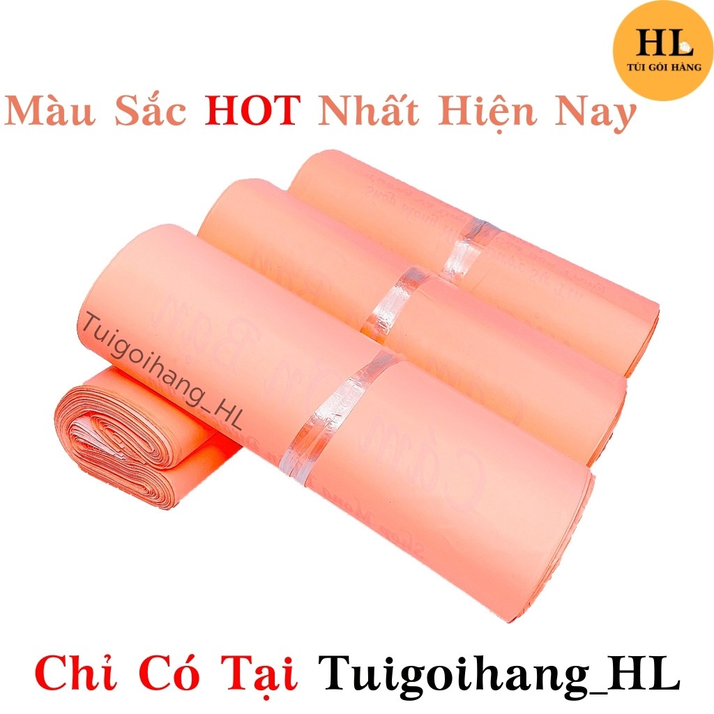 Túi gói hàng hồng đào trơn cao cấp size 30x42 TUIGOIHANGHL