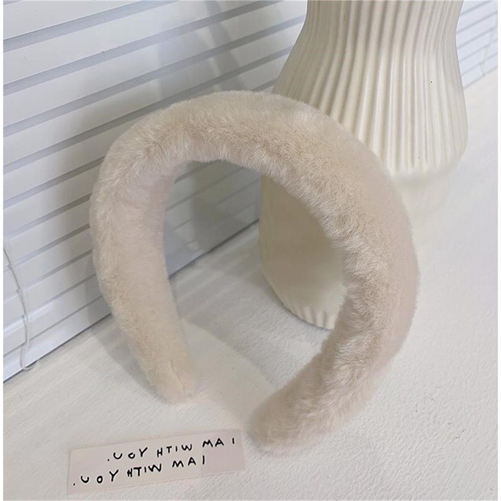 Hàng Sẵn Băng đô lông nhiều màu Băng đô thời trang Đầu rộng Trang trí chống trượt cho rửa mặt【Texas053】