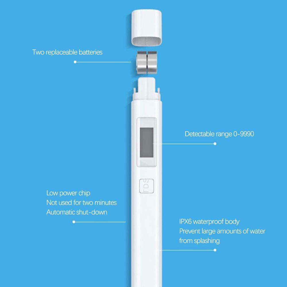 Bút kiểm tra TDS nước Xiaomi kiểm tra nồng độ TDS trong nước nhanh chóng tiện lợi