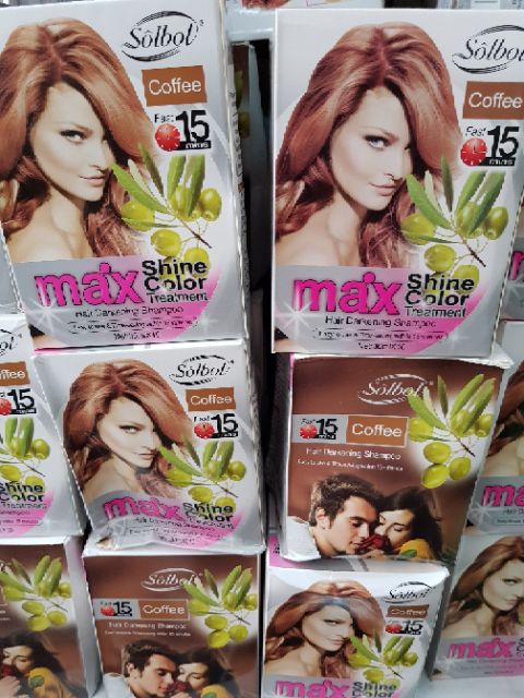 Dầu gội màu nâu tặng kèm bao tay