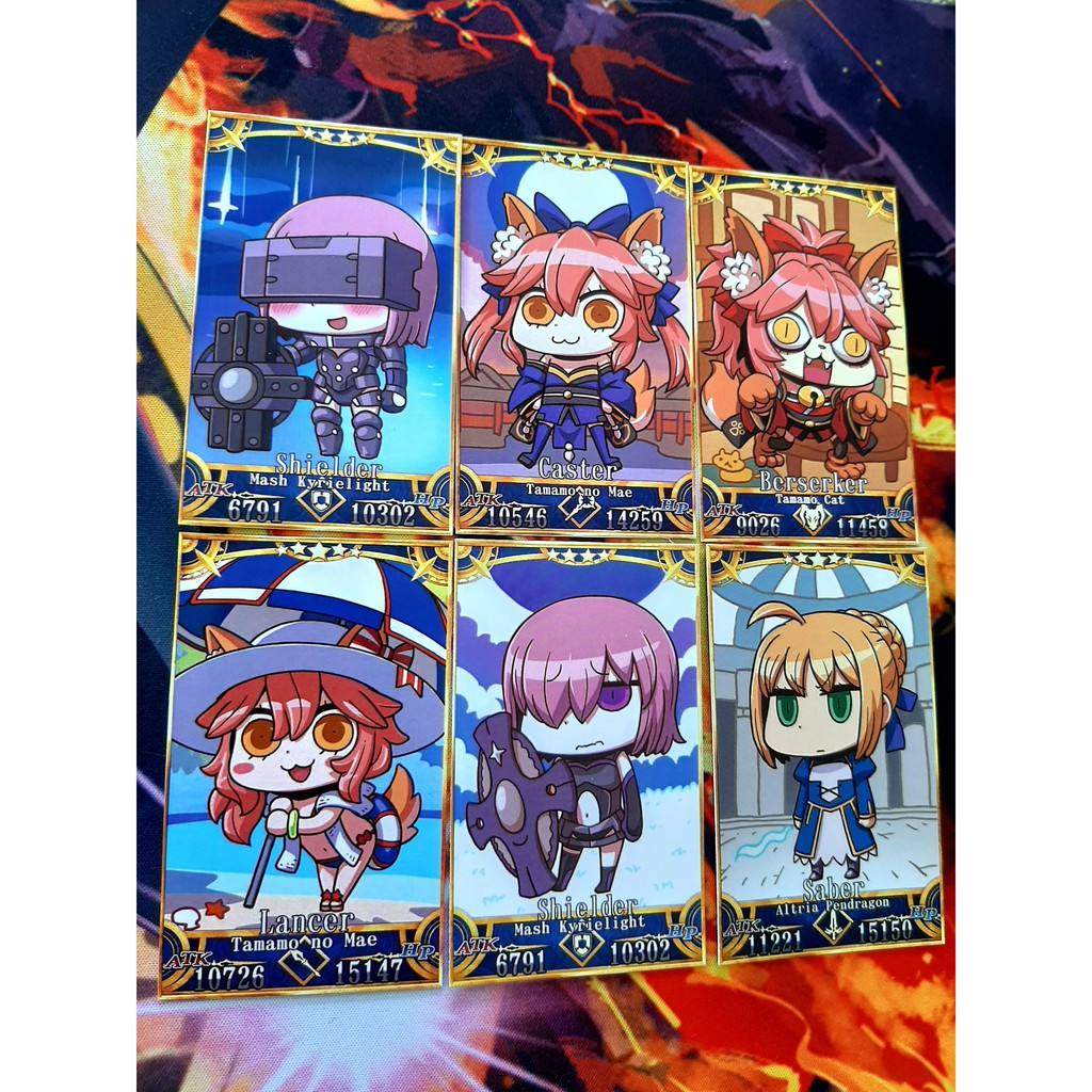 [Mã TOYDEC hoàn 20K xu đơn 50K] 01 THẺ HÌNH SƯU TẬP Anime FGO