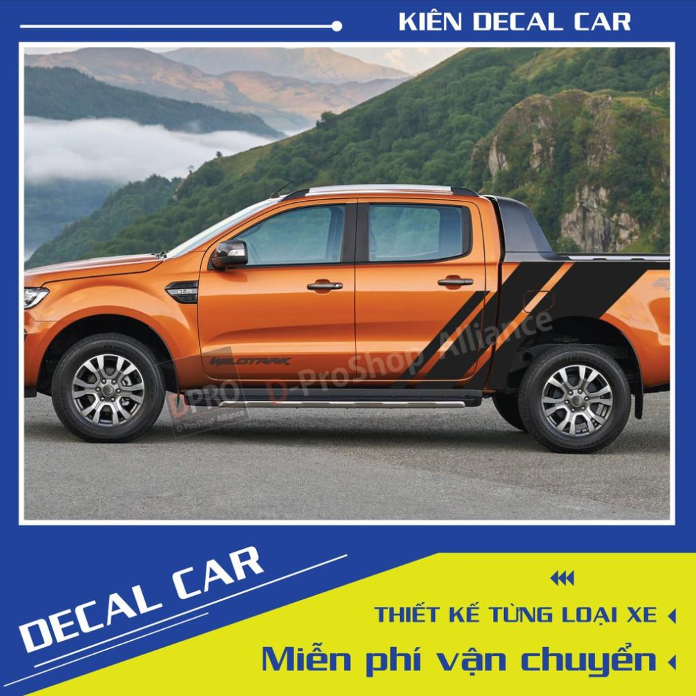 Tem dán xe ô tô Ford Ranger phong cách thể thao, mạnh mẽ decal_oto