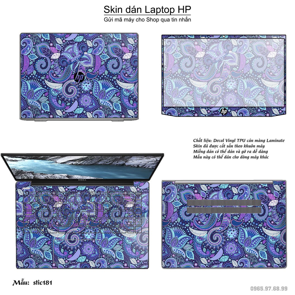 Skin dán Laptop HP in hình Hoa văn sticker _nhiều mẫu 30 (inbox mã máy cho Shop)