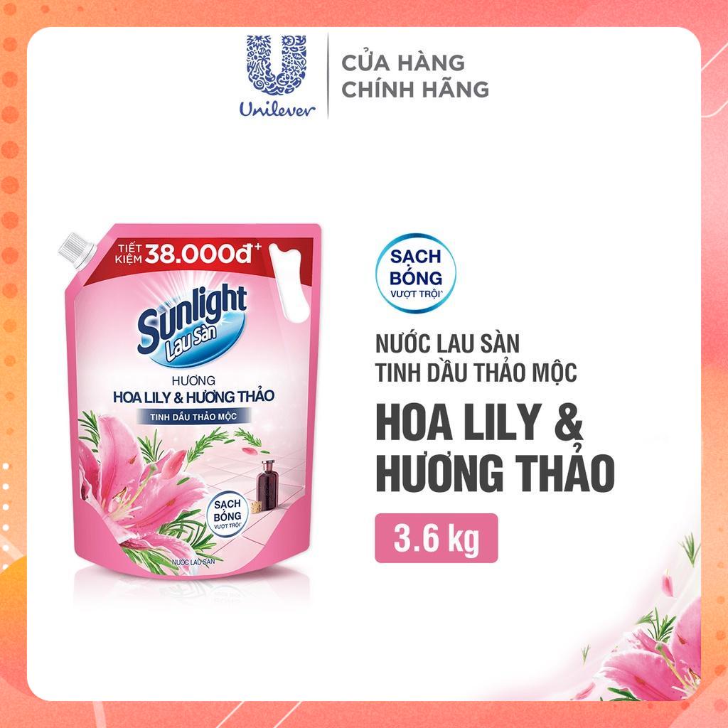 Nước Lau Sàn Sunlight Tinh Dầu Thảo Mộc Túi 3.6 Kg