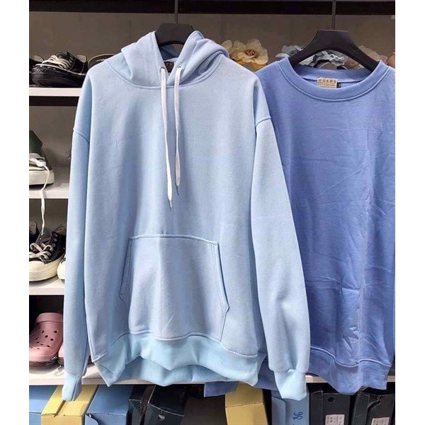Áo Hoodie Trơn Màu Xanh Biển - Hoodie Blue Basic